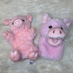 Aurora plush pig puppets